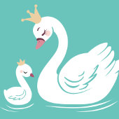 Baby shower van Swan Cadeaupapier