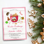 Waterverf Chocolade Gingerbread Cookie Exchange Kaart