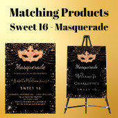 Masquerade partij zwart goud masker cadeaupapier