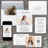 Lief 16 Party Chic Trendy Script & Foto Modern Servet