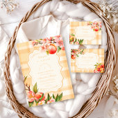 Sweet As A Peach Baby shower Boeken voor Baby Informatiekaartje
