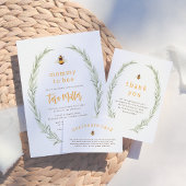 kleine bij | Rustiek Baby shower Dank u Bedankkaart