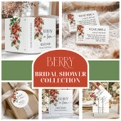Strawberry Berry In Love Summer Bridal Shower Kaart