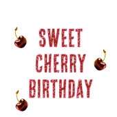 Cherry Sweet 16 Gepersonaliseerde partij Spandoek
