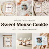 Mouse Cookie Kids Verjaardag Uitnodiging Servet