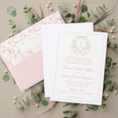 Sweet Crest Monogram Wedding Programma Programmakaart (Personaliseer deze collectie van deze onafhankelijke maker. Test)