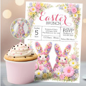 Sweet Flower Bunny Rabbit Easter Feestdagen Kaart