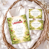 Sweet Ladybug Spring Baby Shower Kaart