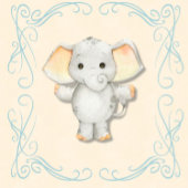 Een kleine pinda is onderweg naar het baby shower  papieren bordje