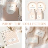 Minimale uitnodiging voor perzik-Baby shower