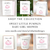 Cute Pompoen Koppel Baby Meisje Shower Uitnodiging