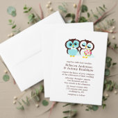 Bruid en bruidegom Uilen Bruiloft "Bedankt" Bedankkaart (Personaliseer deze collectie van deze onafhankelijke maker. Test)