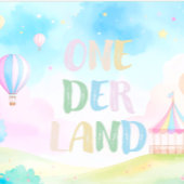 Sweet pastel onederland waterverf 1e verjaardag kaart