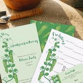 Uitnodiging tot baby shower van zoete pea