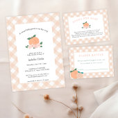 Zoete perzik & gingham bedankdoosjes