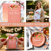 Sweet Peach Orchard Baby Shower Kaart