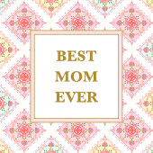 Sweet Pink Floral Diamond Pattern Mok