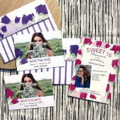 Paars Tulips Bedankt Kaart