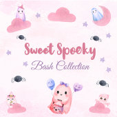 Schattigee Pastel Ghost waterverf Halloween Verjaa Kartonnen Onderzetters