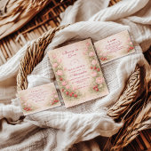 Sweet Strawberry Romance Bridal Shower Kaart