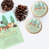 Sweet Woodland Friends Baby shower Adresetiketten Etiket
