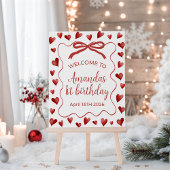 Sweetheart Heart Theme First Birthday Invitation Kaart