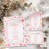 Sweetheart Valentijnsdag Baby Diapper Raffle Informatiekaartje