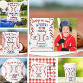 "Swing On Over – Baseball Birthday Boy Party Kaart