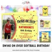 Girl Softball Birthday Party Bedankdoosjes