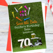 Golf dat ik hier ben om de boom te slaan en een vl blikjeskoeler