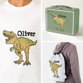 Personalized Kids T-REX Dinosaur Birthday T-shirt