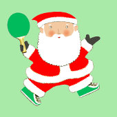 Ping-Pong Kerstcadeau Ronde Sticker