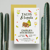 Tacos & Tequila Tropische Verjaardag Bedankt Cadeaulabel