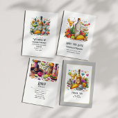 Heet-roze Mexicaans Fiesta Tequila Trouwprogramma Handwaaier