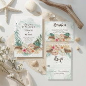 Tahiti | Tropische Floral Weddenschap Menu