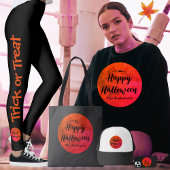 Sinaasappel zwart eng bloederig volle maan plezier leggings