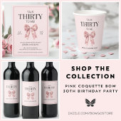 Roze Coquette Bow Talk 30 To Me Dertig Verjaardag Kaart