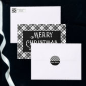 Tartan feestdagen Kerstfeest Merry Bright Kaart