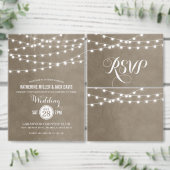 Taupe String Lights Huwelijksmonogram Servetten (Personaliseer de collectie van deze zelfstandige maker.)