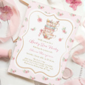 Roze Bloemige Theepartij voor de Bruid Bedankdoosjes