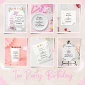 Wildflower Tea Party verjaardagsfeest bloemengunst Bedankzakje