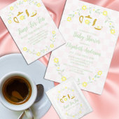 Thee feestje bloemetjes baby shower papieren bekers