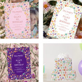 Tea Party Bruids Pasen Lente Bloemen Kleurrijk Inpakpapier Vel