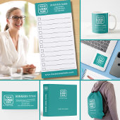 Modern Teal Custom Business Name Tag