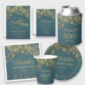 Blauwgroen goudvrouwen 30e verjaardag spandoek