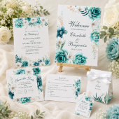 Teal Botanical Save the Date | Boho Stijl