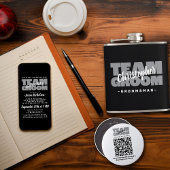 Bachelor QR Code Party Koop Drink Shot Team Groom Reclamebord Met Voetstuk