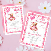 Teddy Bear Een Kleine Liefje Meisje Baby shower Bedankjes Labels
