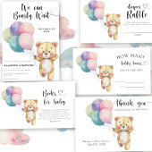 Teddybeer ballonnen - dank u ronde sticker