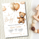 Teddybeer Ballonnen baby shower Genderneutraal Groot Cadeauzakje